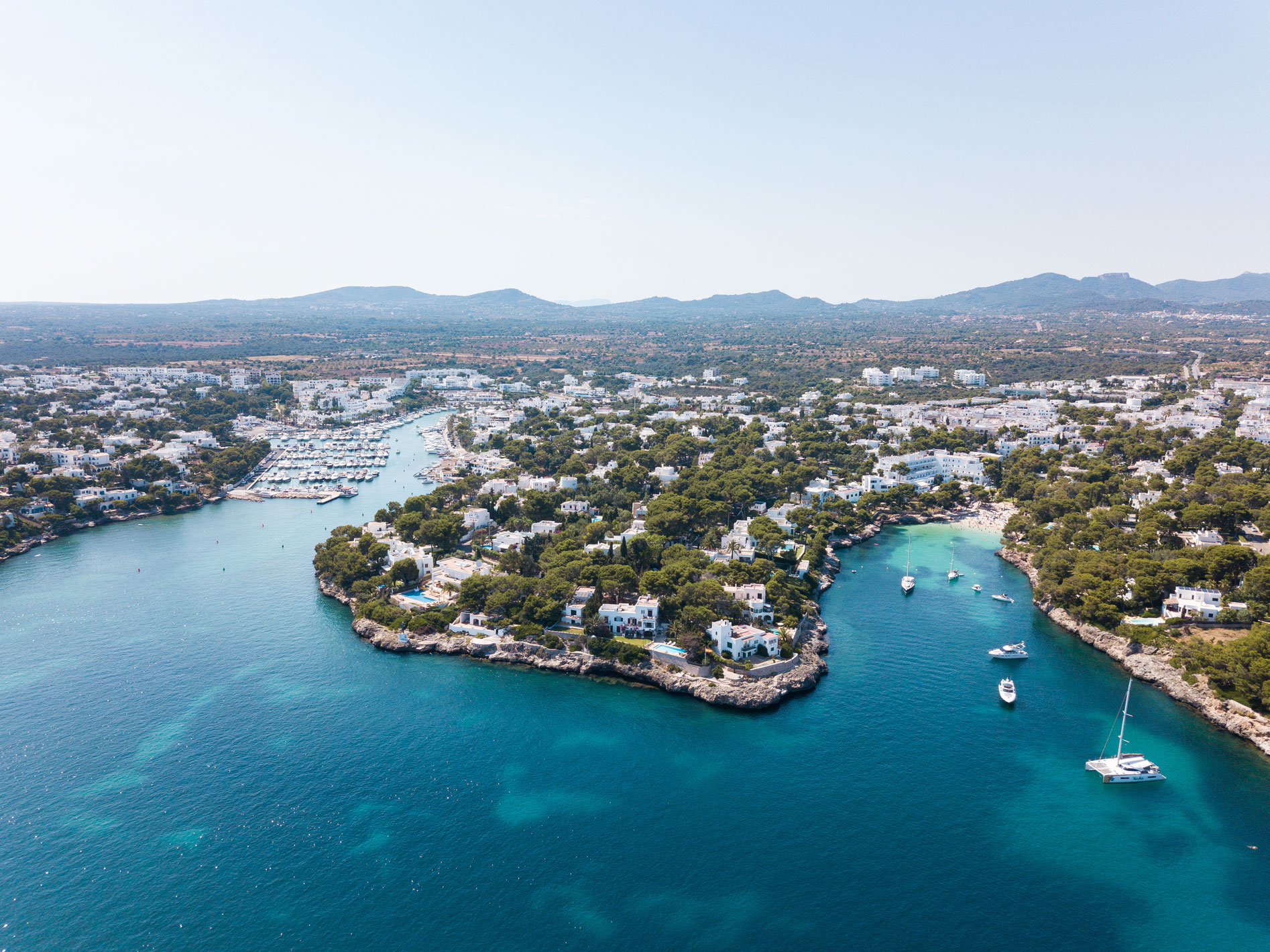 Calas de Majorca and the marina Cala d`Or, Balearic Islands